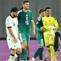 Northern Ireland goalkeeper Pierce Charles with team-mates after victory over Georgia. (Photo by Levan Verdzeuli/Getty Images)