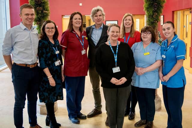 Neurology Service Manager, Dr Andrew Kerr, South Eastern Trust, Assistant Director of Medical Specialties and Cancer Medicine, Mary Jo Thompson, South Eastern Trust, Neuromuscular Clinical Nurse Specialist, Sarah Mason Consultant Neurologist Dr John McConville, Advanced Practitioner Physiotherapist Siobhan Lamb, Thompson House Interim Operational Manager Victoria Quinn, Neurology Staff Nurse Paula Woods and Staff Nurse Amy McGarry