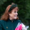Sarah, Duchess of York, after attending the Christmas Day morning church service at St Mary Magdalene Church in Sandringham, Norfolk.