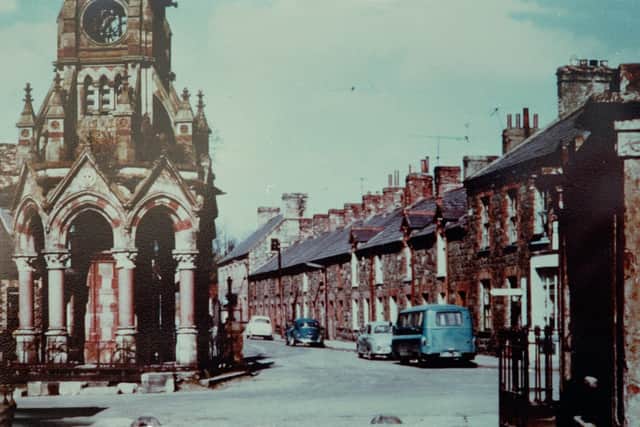 The original Shrigley village, which was demolished during the 1960s. The green now sits on its site.