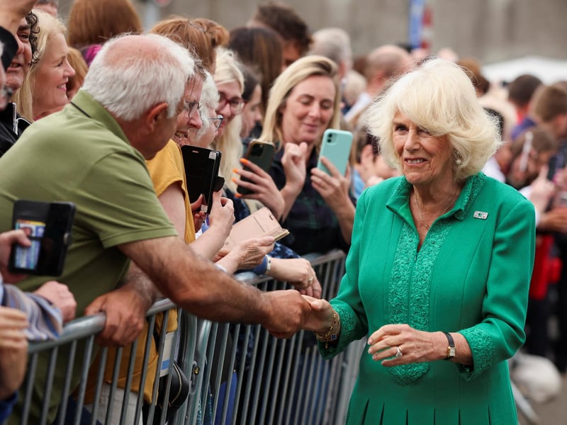Queen Camilla meets wellwishers as she visits Enniskillen Castle
