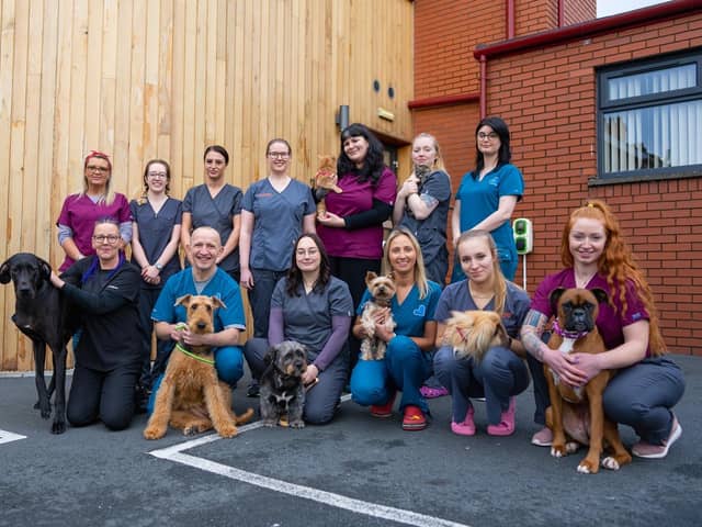 A leading Belfast veterinary practice, Cornerstone Veterinary Clinic is now owned by its employees, after transferring into an Employee Ownership Trust (EOT), which safeguards its future as an independent business. Pictured are Dr Peter Herold and the team from Cornerstone Vets in Belfast