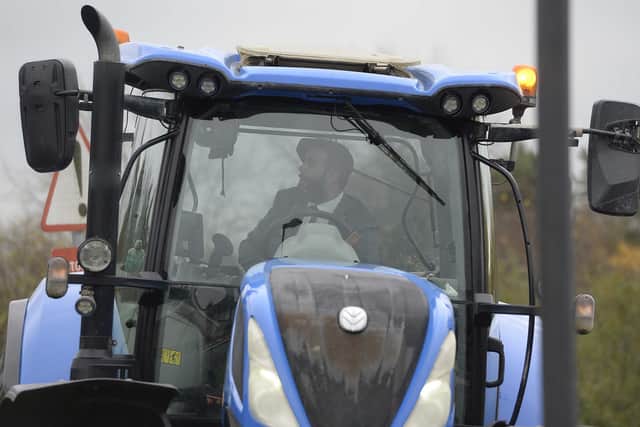Former Lisburn Councillor Luke Poots, son of DUP’s Edwin Poots, pictured arriving at Craigavon Court on Friday.