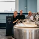 The day Belfast Whiskey was reborn after almost 90 years. Titanic Distillers directors Stephen Symington and Peter Lavery  joined head distiller Damien Rafferty to celebrate as production started at Belfast’s first working whiskey distillery since the days of prohibition in the 1930s