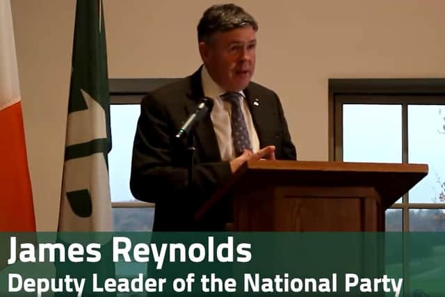 James Reynolds, Deputy Leader of The National Party, speaking after the altercation at his party conference.