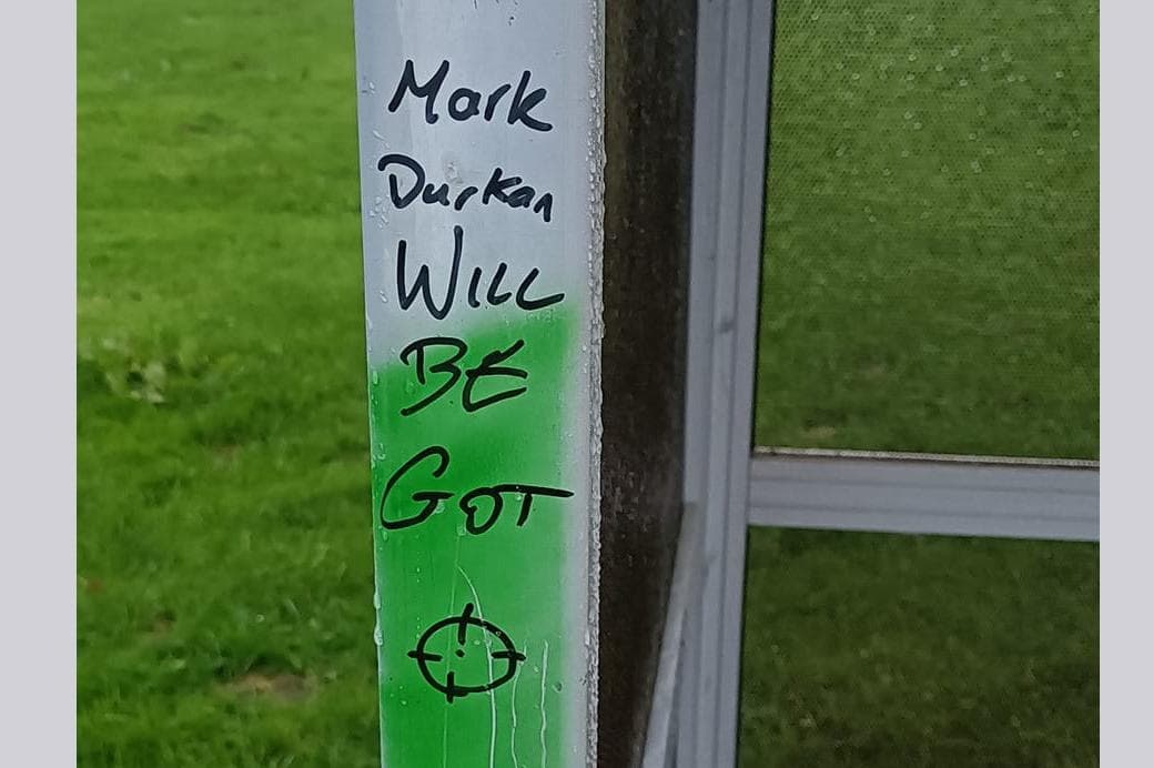 Police condemn graffiti targeting politician Mark H Durkan in Co Londonderry