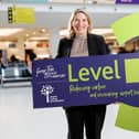 Judith Davis, airport operations manager at Belfast City Airport pictured announcing that Belfast City Airport has further reinforced its commitment to reducing greenhouse gas emissions by becoming the first airport in Northern Ireland to achieve a Level 3 Carbon Accreditation ranking.
