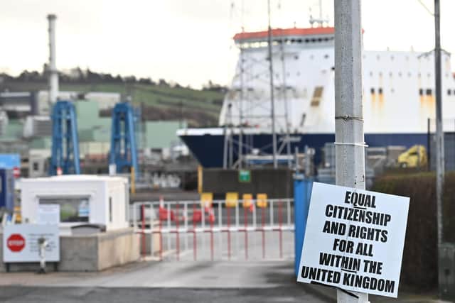 Unionists strongly object to EU customs checks on goods coming into Northern Ireland from GB at Belfast Port under the Northern Ireland Protocol.