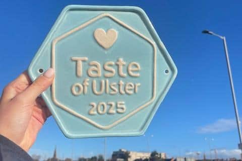 Taste of Ulster plaque – signposting quality food and a commitment to local sourcing.