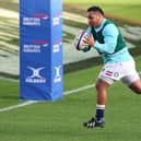 Mako Vunipola pictured during the Captain's Run at Twickenham Stadium on Friday in London. (Photo by Warren Little/Getty Images)