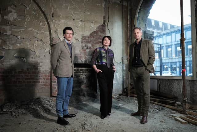 Ciarán Charles, Bernadette Hoban, and Darach Ó Tuairisg, founders, Fíbín Films