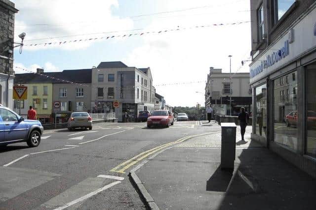 The Downshire Bridge intersection in Banbridge is set to be heavily reworked. Photo © Henry Clark (cc-by-sa/2.0)