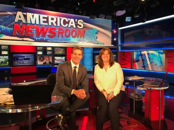 Over the last three decades Allyson has managed over 1,000 events. One of her favourite celebrities was Fox News anchor man Bill Hemmer. Pictured is Bill Hemmer and Allyson McKimm