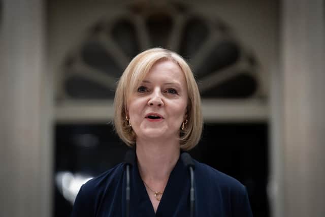New Prime Minister Liz Truss makes a speech outside 10 Downing Street, London, after meeting Queen Elizabeth II and accepting her invitation to become Prime Minister and form a new government. Picture date: Tuesday September 6, 2022.