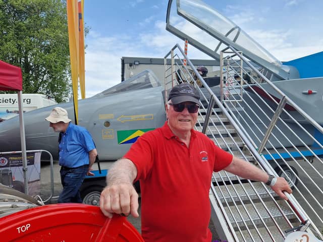 Ray Burrows MBE of the Ulster Aviation Society at the Balmoral Show 2024. Photo: Mark Rainey