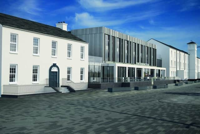 Computer generated image of the stylish new hotel in Londonderry’s Ebrington