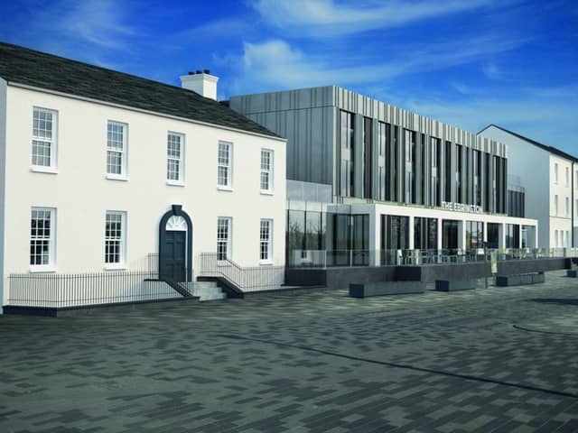 Computer generated image of the stylish new hotel in Londonderry’s Ebrington
