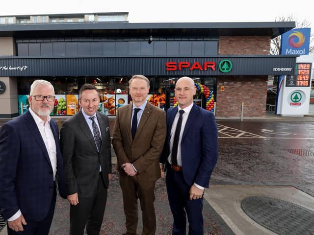 Pictured at the opening of Maxol Edenderry following an investment of £2.3million are Paddy Doody, sales and marketing director, Henderson, Brian Donaldson, chief executive officer, Maxol, Kevin Paterson, head of retail NI, Maxol and Ciaran McNally, chief retail officer, Maxol