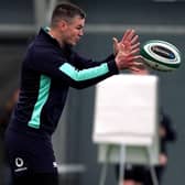 Ireland's Johnny Sexton during a training session in Dublin