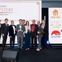 Belfast restaurant COSMO has won Gok Wan's Golden Chopsticks award for Best Restaurant in Northern Ireland, with the awards recognising East and South East Asian cuisine. Pictured are Northern Ireland staff receiving their award from Gok Wan