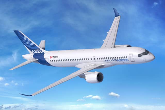 An Airbus A220.