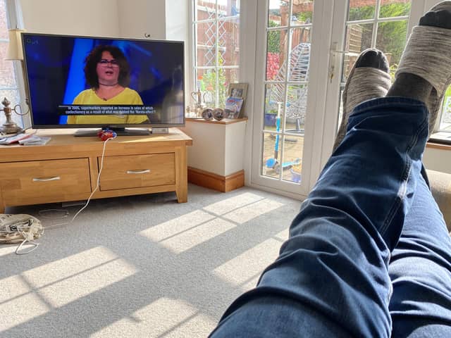 Lying on the sofa watching telly is the easy option