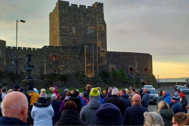 Dawn service on Easter Sunday Carrickfergus Castle Sunday April 9 2023. Pic by Adam Kula