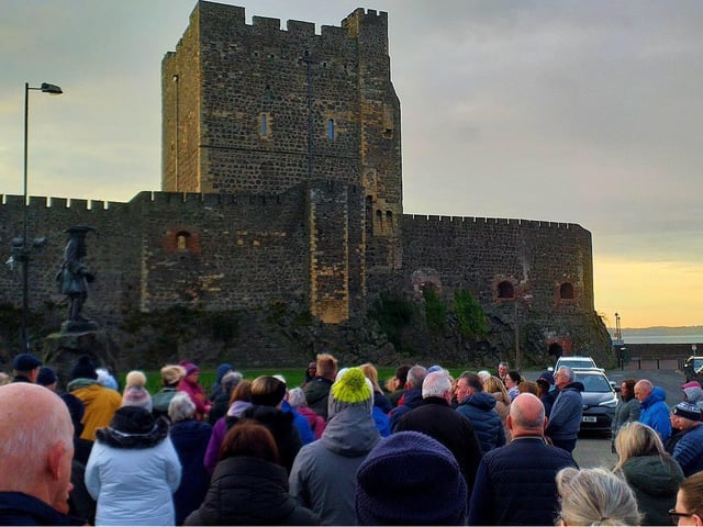 Dawn service on Easter Sunday Carrickfergus Castle Sunday April 9 2023. Pic by Adam Kula