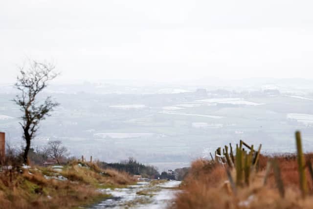 Cold temperatures set to continue across Northern Ireland.  Frost covered hills as seen from Divis mountain in Belfast. Picture by Jonathan Porter/PressEye
