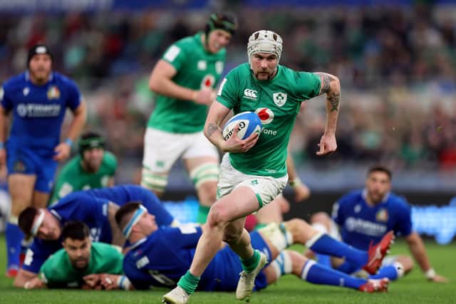 Mack Hansen has been recalled for Ireland's Rugby World Cup clash with Tonga. PIC: Steven Paston/PA
