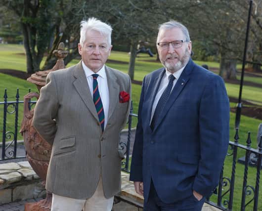Colonel Tim Collins, who is running as a UUP General Election candidate, with party leader Doug Beattie. Collins  is uniquely qualified to represent and advocate for the interests of North Down in Parliament, writes Stephen Hollywood