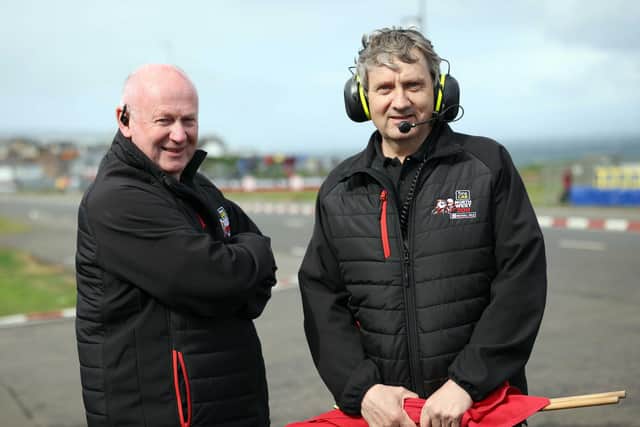 North West 200 race chief Mervyn Whyte (left).
