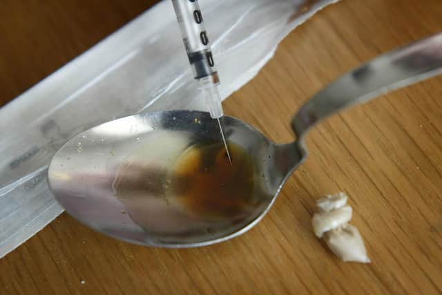 A kilogram of heroin arrived in the Co Antrim town of Ballymena every month in 1997, police believed in 1998. A "subculture of heroin users" was also present in South Belfast in the late 1990s, according to officials  in previously secret state file titled Drugs - Heroin. Photo: Paul Faith/PA Wire