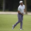 Rory McIlroy hits from the fairway on the 15th hole during the third round of the RBC Heritage golf tournament