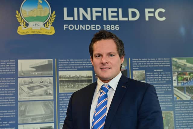 New Linfield general manager David Graham pictured at a press conference on Thursday.