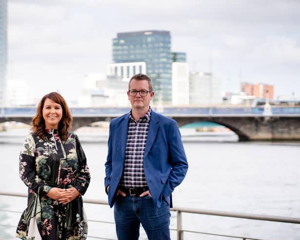 The Belfast hub of global tech company Bazaarvoice is growing, with 30 new roles added to the Northern Ireland operation over the past year. Pictured are Bronagh Gaillard, Belfast site leader and Simon Loxham, VP, client experience and UK product development site leader