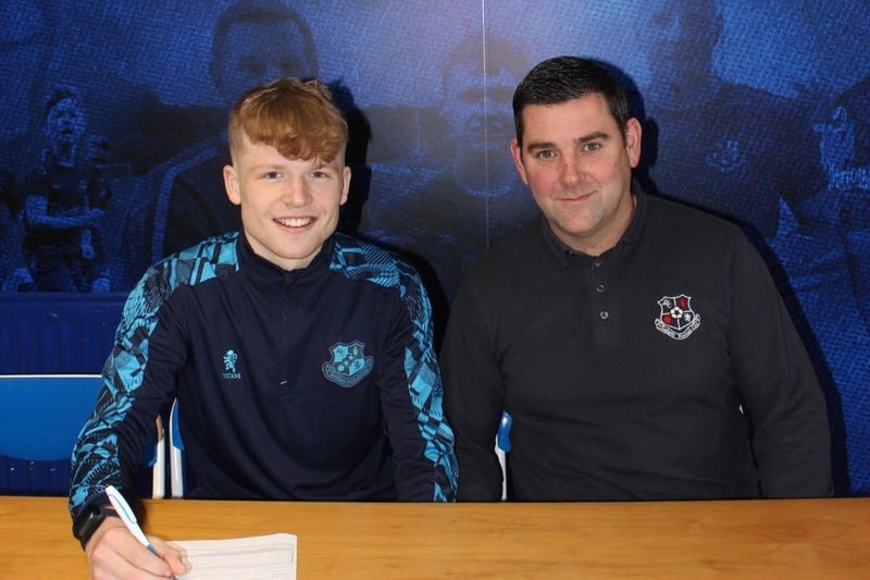 Adhamh Towe became Loughgall's first January recruit after arriving from Dungannon Swifts
