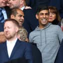 Rishi Sunak at the Premier League match between Southampton FC and Fulham FC at Friends Provident St. Mary's Stadium yesterday