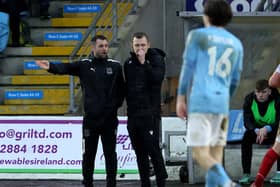Ballymena United manager Jim Ervin pictured during his side's defeat to Larne at Warden Street