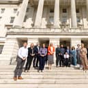 Will Young and Dermot Devlin joins the UK's Diversity Mark Assessment Panel, pictured with other members and DUP MLA for South Down, Diane Forsythe