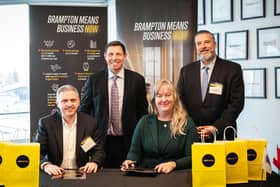 Catalyst has signed a Memorandum of Understanding (MOU) with the city of Brampton in Canada, with a shared goal of strengthening the innovative ecosystems and supporting entrepreneurs, innovators and Multi-National Companies (MNCs) in both locations. Pictured are Adrian Johnston, director of strategic business development at Catalyst, Patrick Brown, mayor, City of Brampton, Clare Barnett, director of economic development and international relations and councillor Michael Palleschi, regional councillor wards 2 and 6