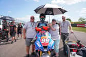 Scottish rider Callum Grigor was seriously injured in a crash in a National Superstock 1000 race at Donington Park in September.