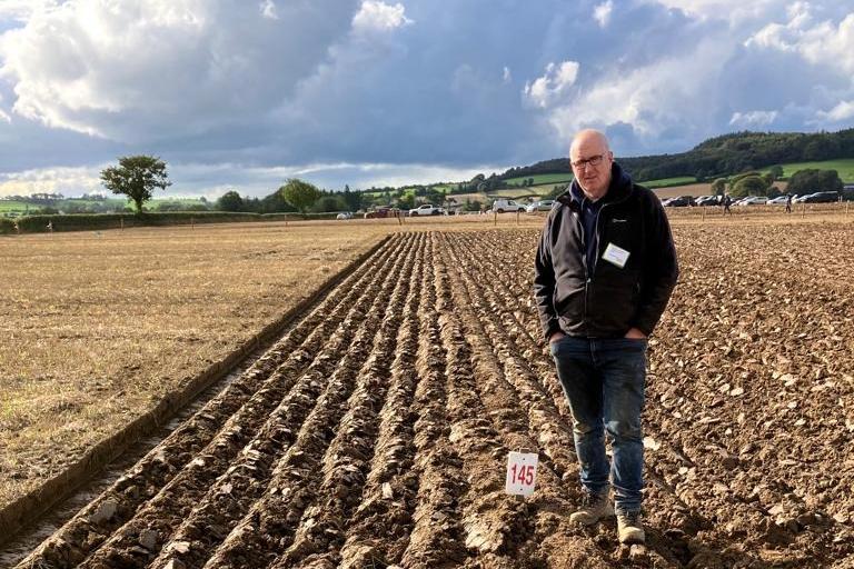 Magherafelt's David Wright who was representing Northern Ireland in the Reversible Class at the recent National Ploughing Championships in Ratheniska, County Laois