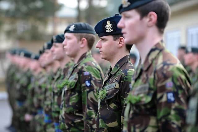 Soldiers from the Queens Royal Hussars on parade. Photo: Cpl James Williams RLC
