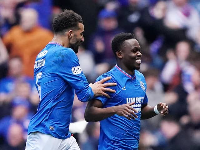 Rangers’ Rabbi Matondo struck late to seal a point in a thrilling 3-3 Scottish Premiership clash against Celtic at Ibrox