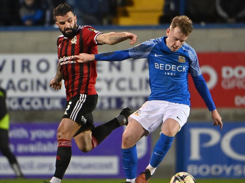 Glenavon's Peter Campbell has been in particularly good form since Stephen McDonnell was appointed manager and provided three assists in one December match as the Lurgan Blues defeated Newry City 4-0, giving him Sofascore's perfect score of 10. He has eight goal contributions in 22 appearances this season