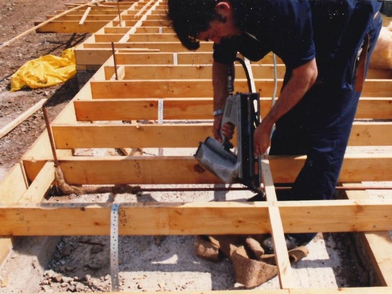 Acknowledging the core family values that still remain to combine a sense of tradition, teamwork and shared goals, Gribbin Construction, now Setanta Construction, pays tribute to all their staff and clients over the six decades of trading. Pictured in 1964 is Joe is pictured laying Cedar Wood cladding to the front face of a newbuild timber frame house