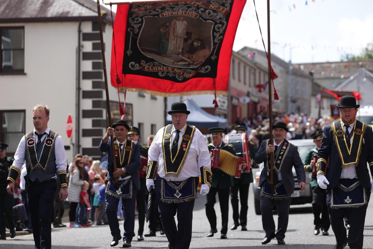 Royal Black parade held in Tempo to commemorates the 1689 Battle of Newtownbutler