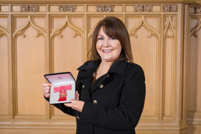 Peacebuilding CEO collects OBE after spearheading Good Relations work in schools: Lisa Bennett-Dietrich, CEO of Community Relations in Schools (CRIS) was recently honoured for services to Peace Education and Community Reconciliation in the Platinum Jubilee honours list and visited Windsor Castle to receive her OBE from a member of the Royal Family