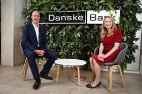 New chairman of Northern Bank Ltd (Danske Bank UK) Martin Stewart with Danske Bank UK chief executive officer Vicky Davies
